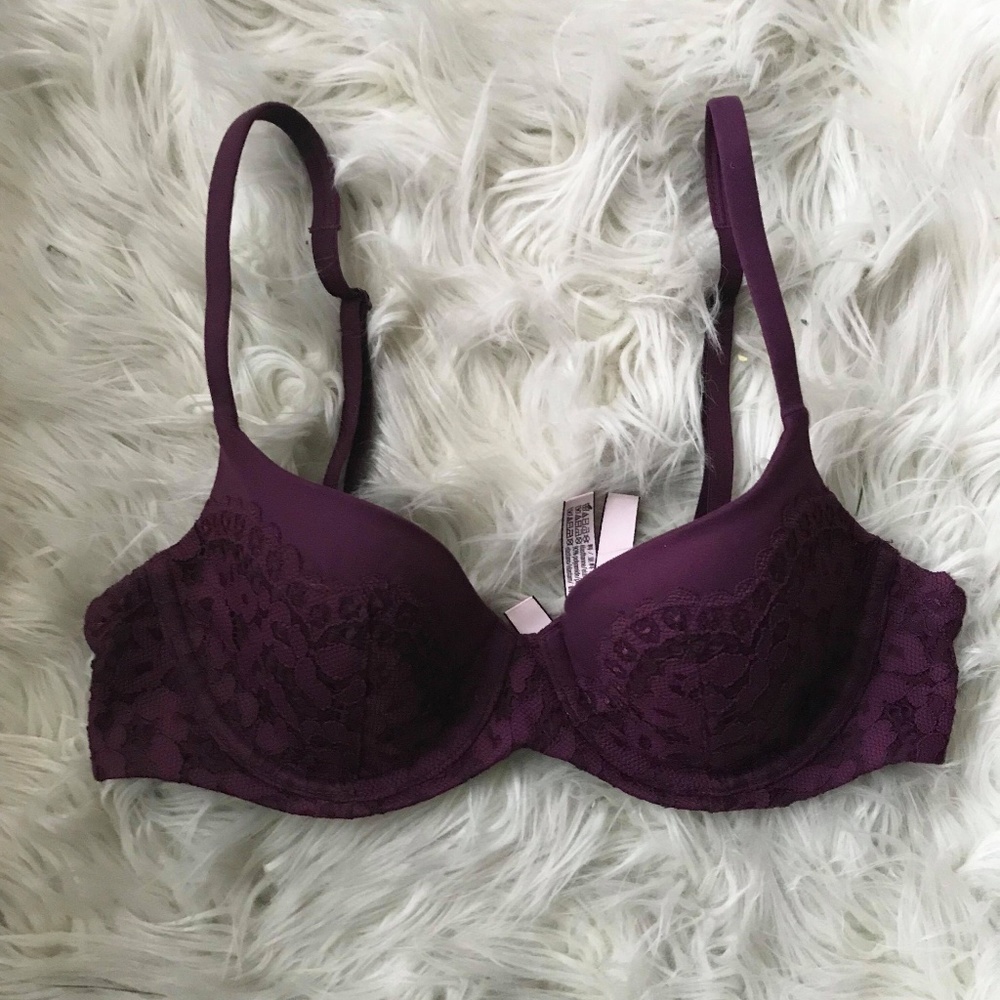 Victoria's Secret Maroon Demi Line Bra